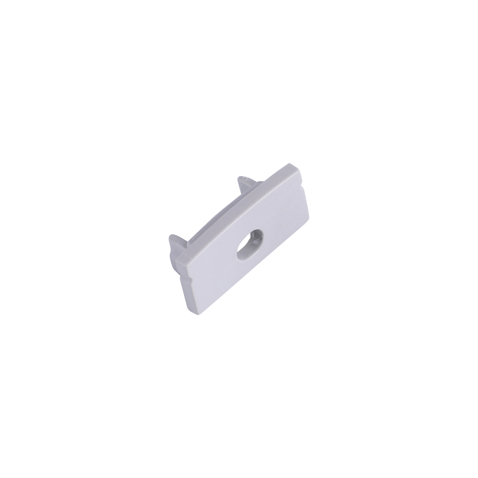 M7386  Tiras 17 x 8.5mm Grey Profile End Cap With Hole (1pc) for M7383